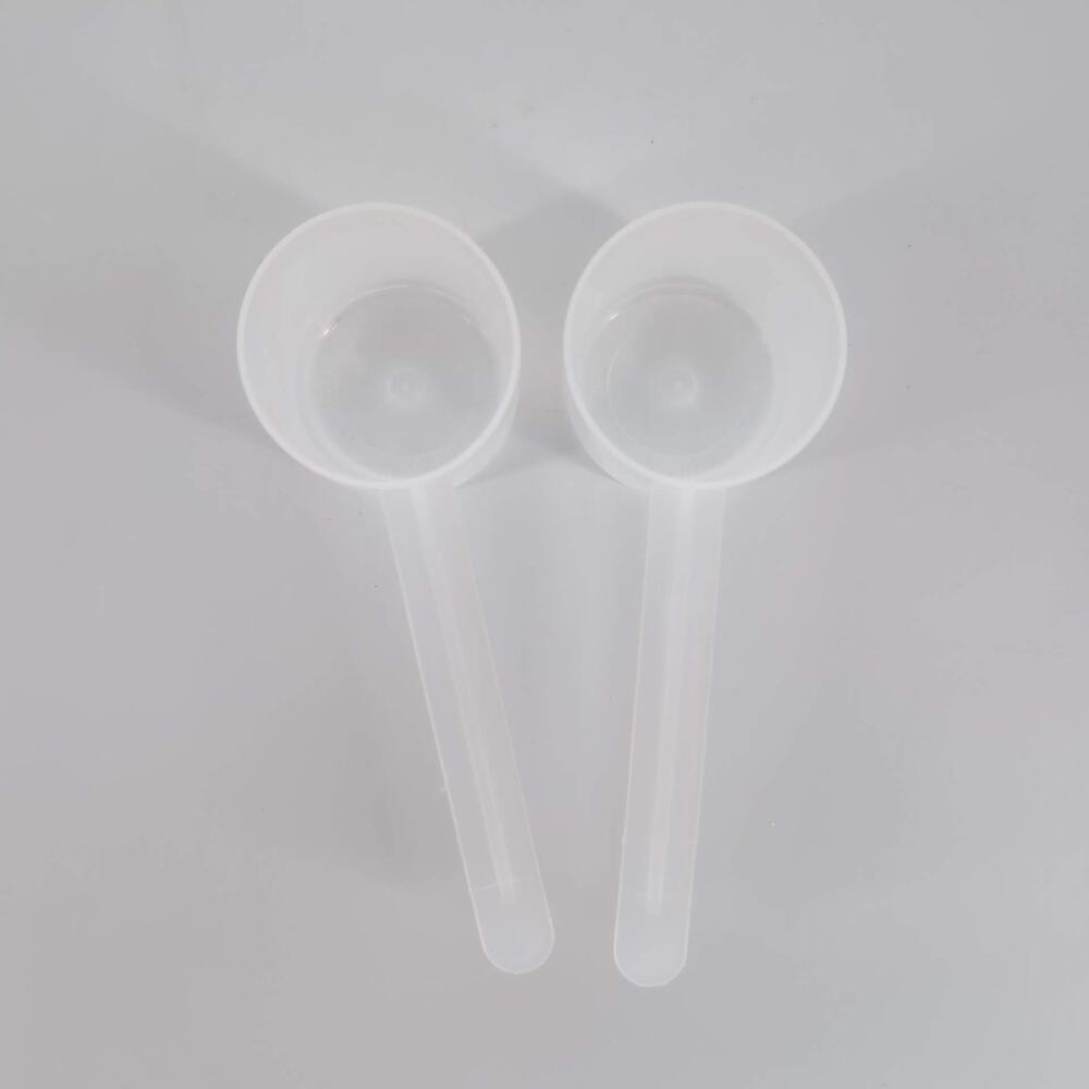 Two National Measures Transluscent Plastic Long Handle Measuring Scoops - 60 CC